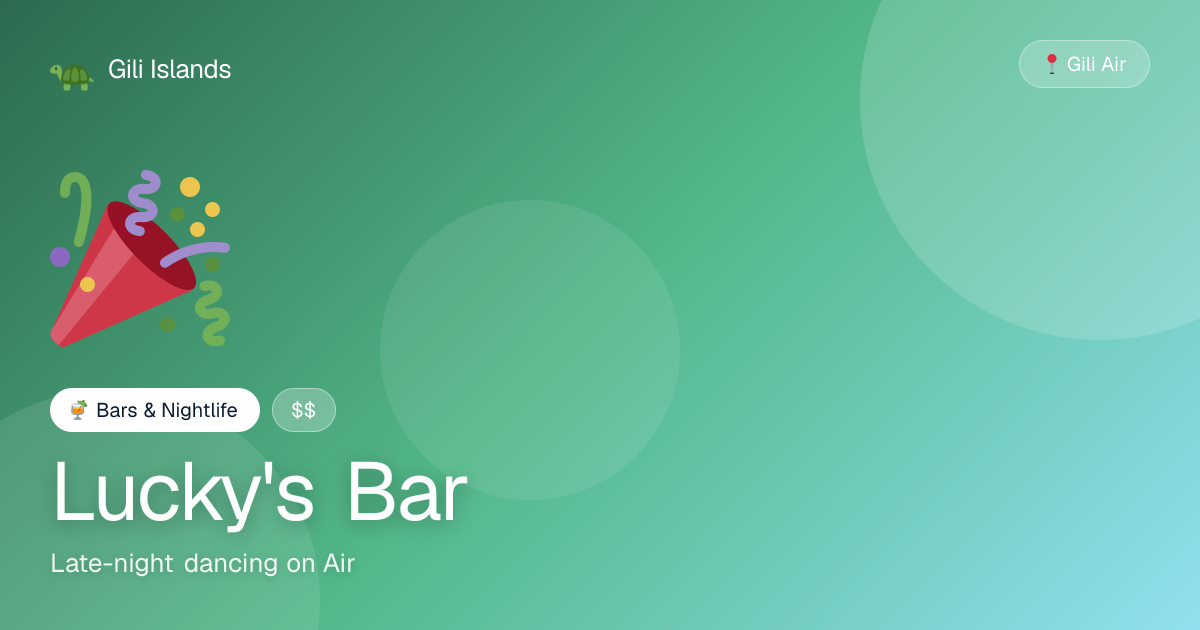 Lucky's Bar | Bars & Nightlife on Gili Air | Gili Islands | Gili Islands